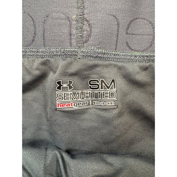 Under Armour HeatGear Green Running Shorts Semi-Fitted SM 10"  Lined (bin GG122) - Picture 4 of 6